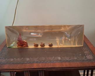Resin ducks in a pond decoration piece second image