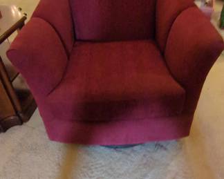 Red arm chair