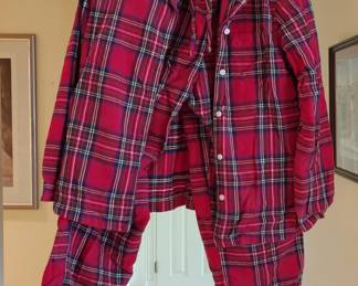 LL Bean Womens Plaid Flannel Pajama Set