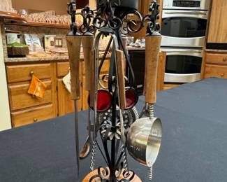 Vintage Cocktail Shaker Set with Candle Holder third image