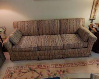 Couch with knitted design