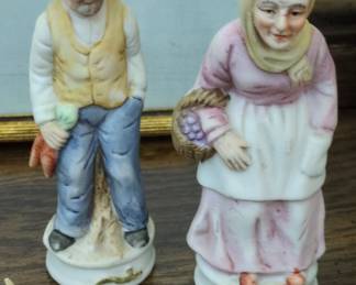 Vintage Homco Farmer and Wife Figurines