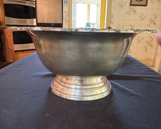 Silver Plate Punch Bowl with Ladle, possibly Gorham second image