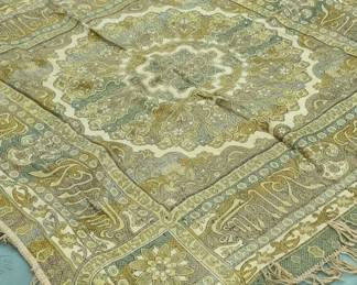 Vintage Paisley and Floral Table Runner with Fringe