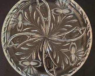Cut Glass Serving Platter