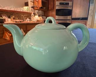Unmarked Ceramic Teapot, Light Blue Glaze