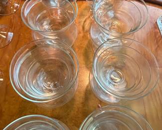 Glass Footed Dessert Bowls or Sherbet Cups