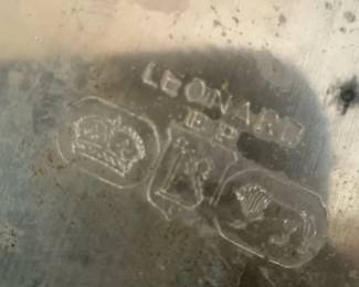 Leonard Silver Plate Platter with Glass Insert fourth image