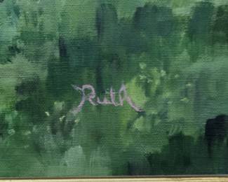 Landscape Painting with Bridge and Azaleas second image
