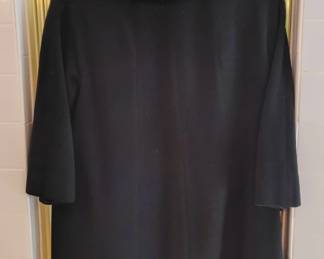 Vintage Black Cashmere Coat with Detachable Blonde Mink Collar second image