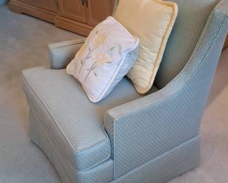 Wingback Accent Chair with Piped Trim second image