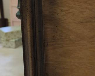 Vintage Carved Oak Spanish Revival Dresser with Mirror fourth image