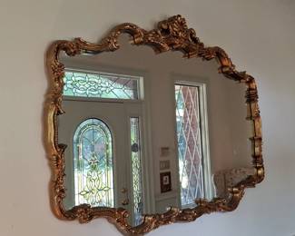 Mirror with gold painted frame second image