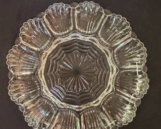 Press Glass Deviled Egg Dish second image