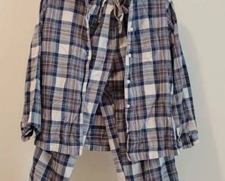 Ladies LL Bean Plaid Flannel Pajama Set