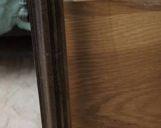 Vintage Carved Oak Spanish Style Nightstand second image