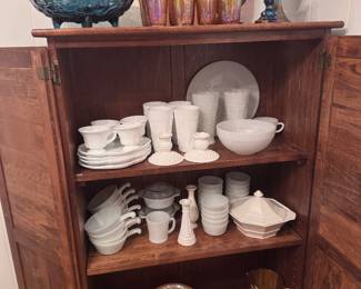 Carnival Glass & Milk Glass