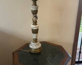 End table and lamp