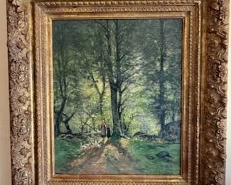 J. Piette Oil "Landscape" 1868