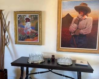 Console Table with Iron Truss