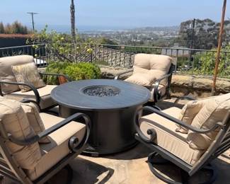 Set of 4 Patio Rocker Chairs ~ Firepit