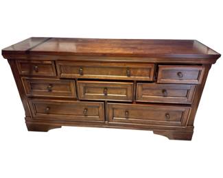 Wood dresser- 64”x18”x34”