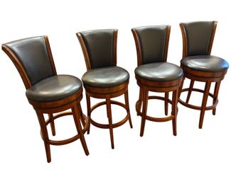 4 matching bar stools 30” seat height 