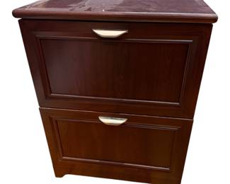 Wood file cabinet: 23.5”x16”x30”