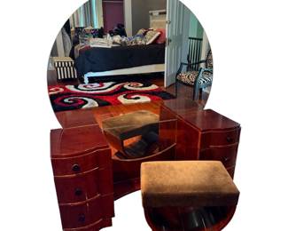Art deco vanity-France 49.5” wide 16” deep 25”