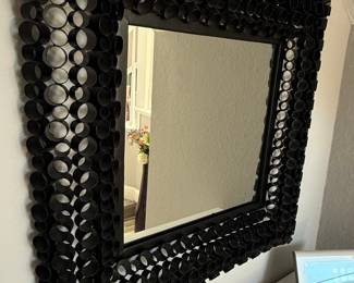 Black Metal Tube Frame Mirror