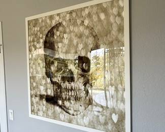 Oliver Gal 'Loving Skull' Framed Print