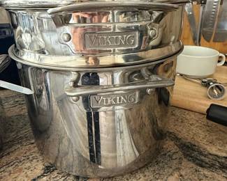 Viking 3-Ply Stainless Steel 8-Quart Multi-Cooker/Pasta Pot with Steamer