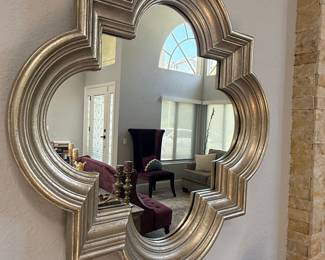 Livabliss Aliana Antiqued Silver Quatrefoil Wall Mirror