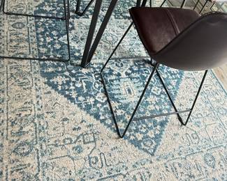 Distressed Medallion Area Rug - "Monte Carlo Collection"