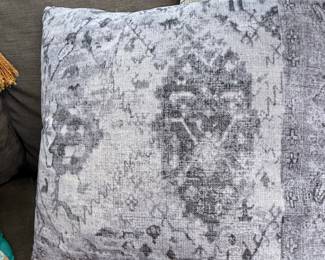 Distressed Persian-Style Throw Pillow Cover