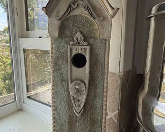 Ornate Architectural Salvage Birdhouse with Faux Marble Panel