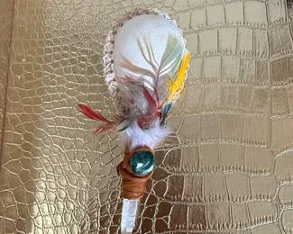 Shamanic Rattle with Crystal