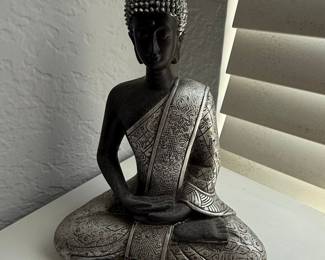 Black and Silver Ornate Buddha Statue