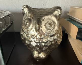 Mercury Glass Owl Figurine