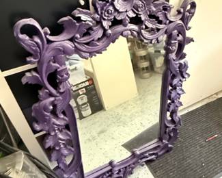 Ornate Purple Baroque Style Picture Frame