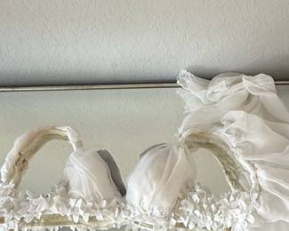 Vintage White Floral Appliqué Bra