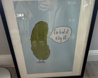 Framed "I'm Kind of a Big Dill" Pickle Print