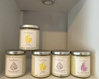 Jaxelly Crystal Candles - Citrine, Dalmatian Jasper, Amethyst