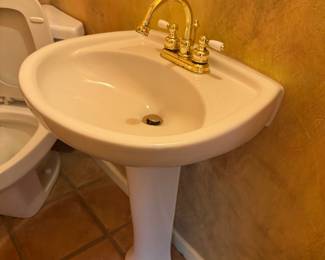 Pedestal sink with faucet $50