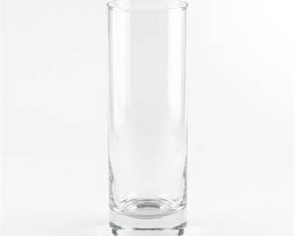 Tall Cylindrical Clear Glass Highball Tumbler