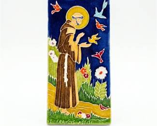 Creazioni Luciano St. Francis of Assisi Tile Plaque