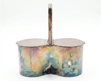 Walker & Hall Sheffield Silver Plate Twin Tea Caddy