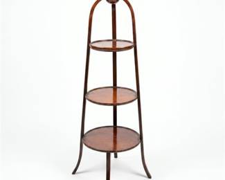 Edwardian Mahogany Three-Tier Cake Stand