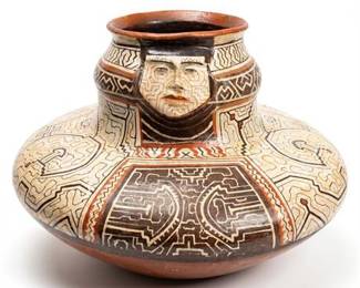 Shipibo-Conibo Mahuetá with Face and Kené Designs