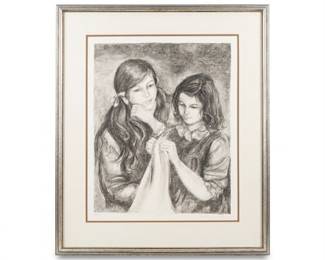 Joan Purcell "Sisters" Signed Lithograph 40/255